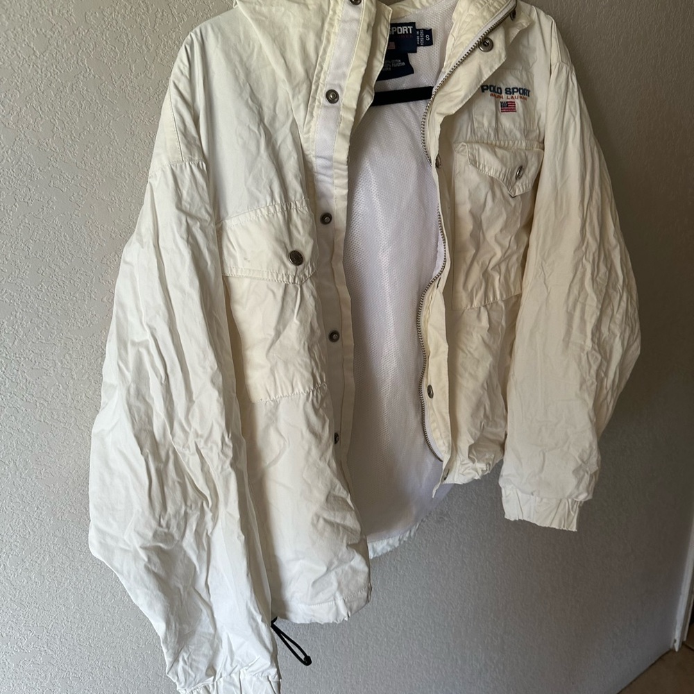 Polo by Ralph Lauren White Windbreaker Jacket